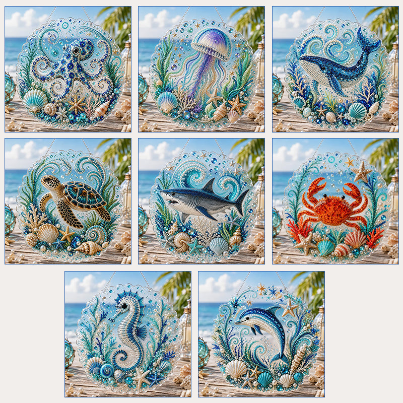 🌊Handmade Acrylic Ocean DIY Hanging Decor