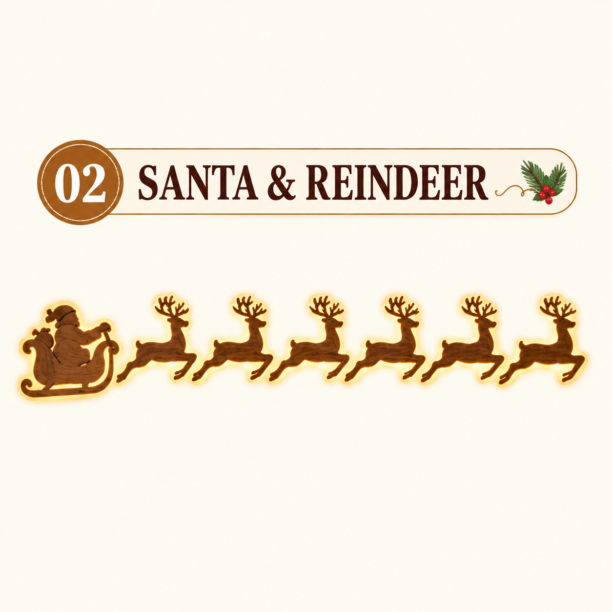 🦌 LED Reindeer Wall Decorations – Day‑Night Glowing Christmas Wall Accent For Your Home