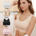 ✨Wireless Support Bra with Front Fastening and Crossed Straps at the Back