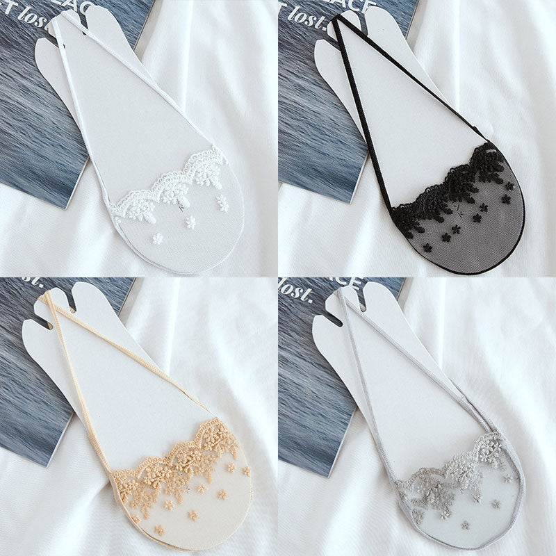 ⏰Limited-time offer: Buy one, get one free💃Sponge Pad Sling Ice Silk Crew Socks