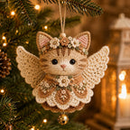 ✨ Animal Angel Crochet DIY Kit | Hand‑Stitch Guardian Ornament for Holiday & Gifting