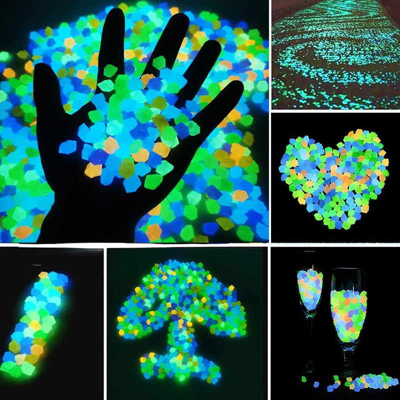 💥Glow-in-the-dark Rocks: illuminate your exterior with an enchanting glow!