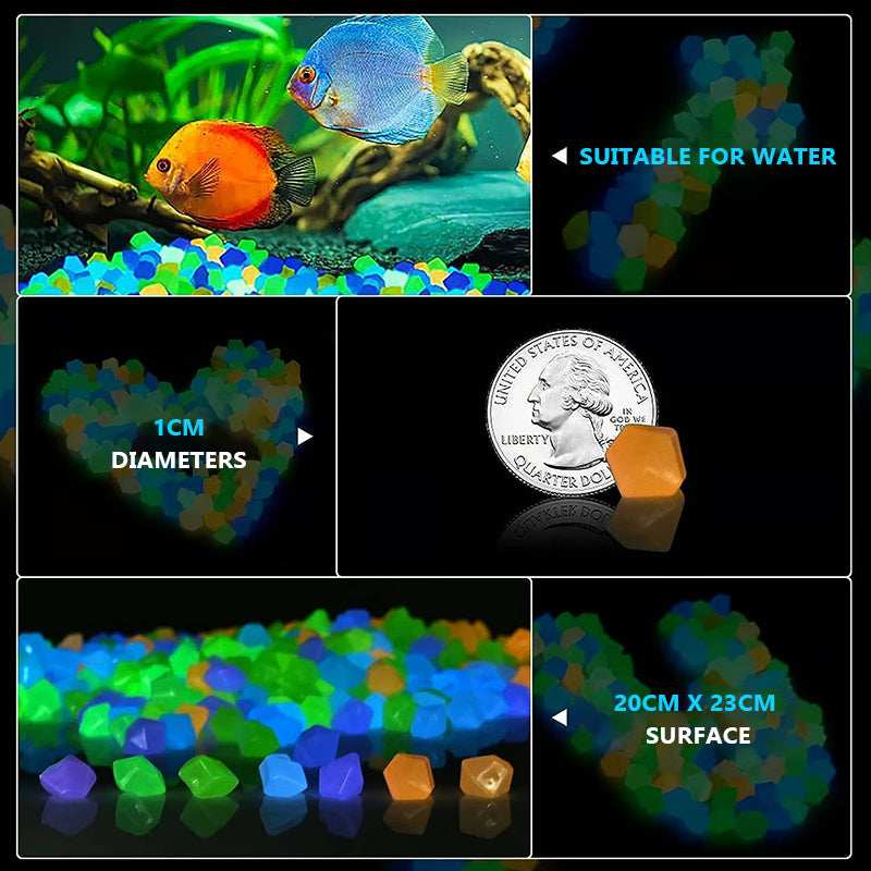 💥Glow-in-the-dark Rocks: illuminate your exterior with an enchanting glow!