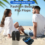 😜Funny Footprint Pattern Platform Flip Flops
