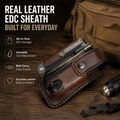 🗡️ Snap‑Closure EDC Belt Leather Tool Sheath
