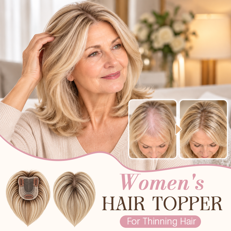 ✨ Natural-Looking Hair Topper – Invisible Volume Booster for Thinning Hair!