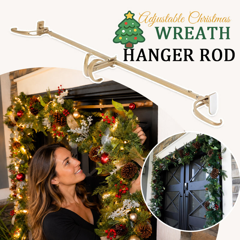 🎄Adjustable Christmas Wreath Hanger Rod