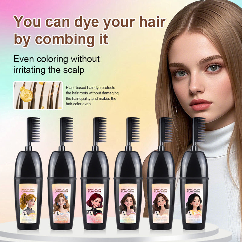 🟧3-in-1 comb for hair coloring | Easy at-home hair coloring with integrated brush