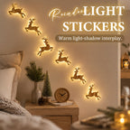 ✨ Reindeer Light Stickers – Soft‑Glow Festive Wall Accent For Christmas Home Decor