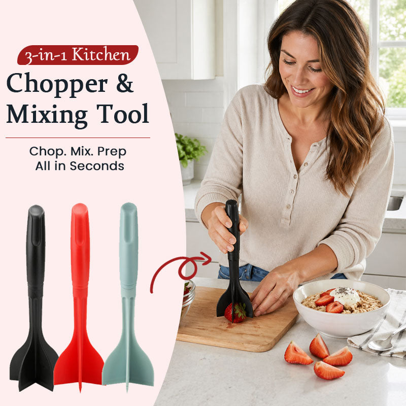 🔪3-in-1 Kitchen Chopper & Mixing Tool