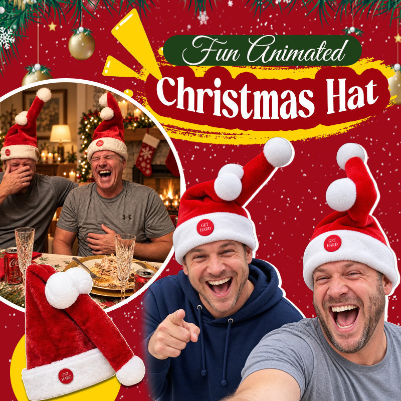 🎅 Funny Moving Santa Hat – Fun Christmas Party Accessory