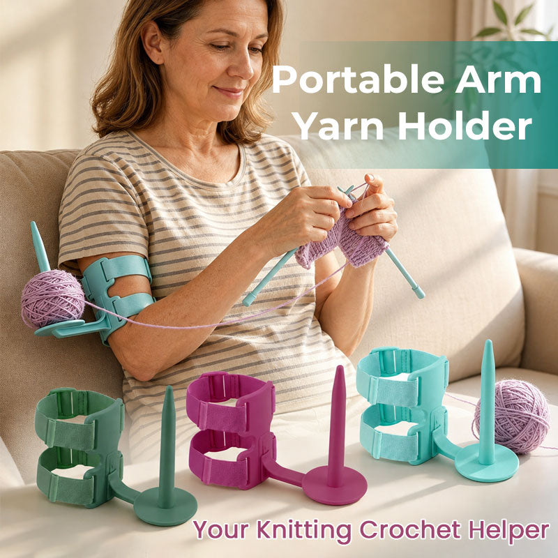 🧶 Portable Arm Yarn Holder – Hands‑Free Anti‑Roll Yarn Support for Knitting & Crochet