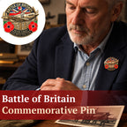 ✈️ Battle of Britain Commemorative Pin – Patriotic Remembrance Collectible With Poppy & Aircraft Motif