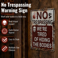 🚫 Bold No Trespassing Warning Sign 😈 Dark‑Humored Wall Accent