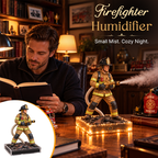 🚒 Firefighter Figurine Humidifier – Unique Decor Desk Mist Maker