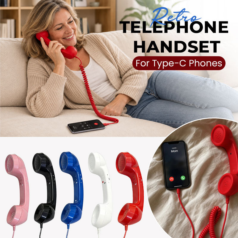 ☎️ Retro Type-C Phone Handset – Vintage Telephone Receiver for Your Smartphone