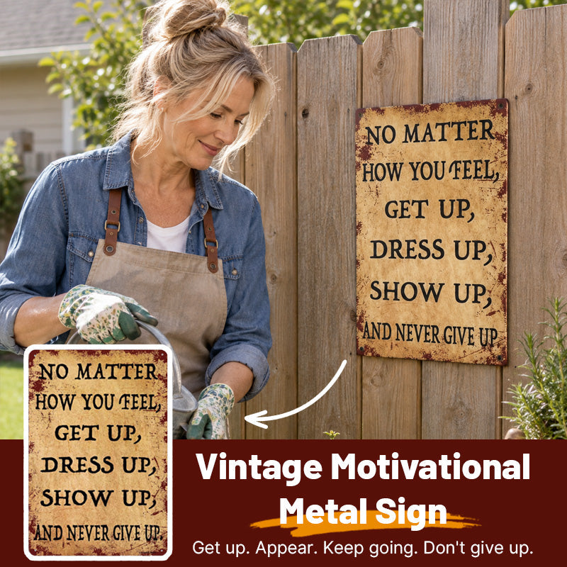 ⭐ Vintage‑Style Motivational Wall Sign – Bold Daily Encouragement For Your Workspace