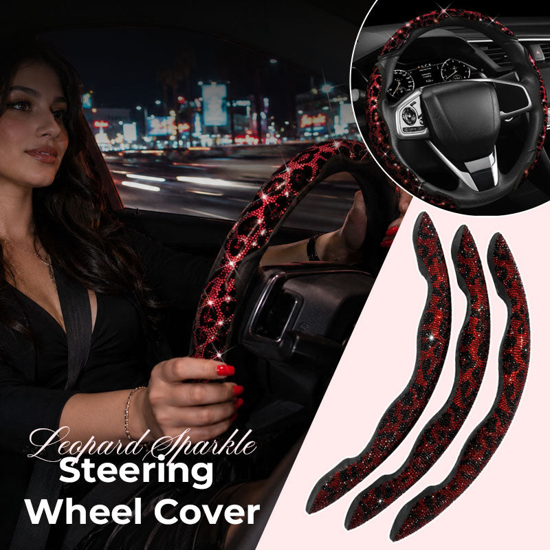 ✨ Leopard Sparkle Steering Wheel Cover 🐆