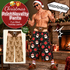 🎄 Playful‑Print Christmas Holiday Pants – Stand‑Out Festive Party Wear