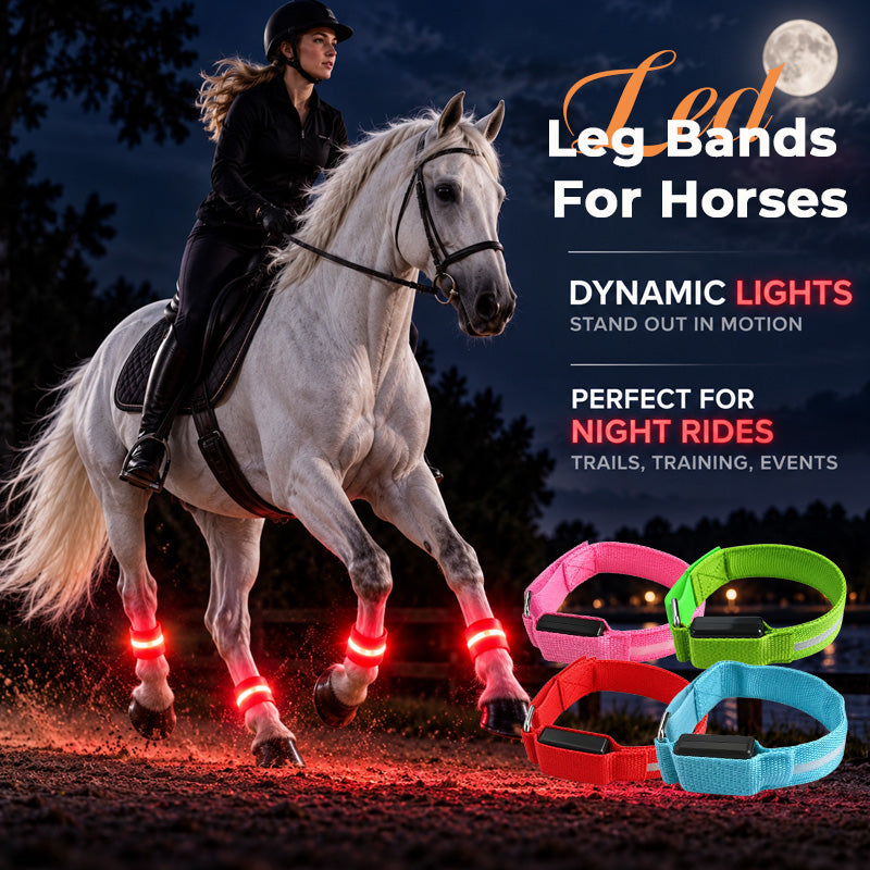 🐎 LED Horse Leg Bands | Evening Riding Safety Glow Vibe