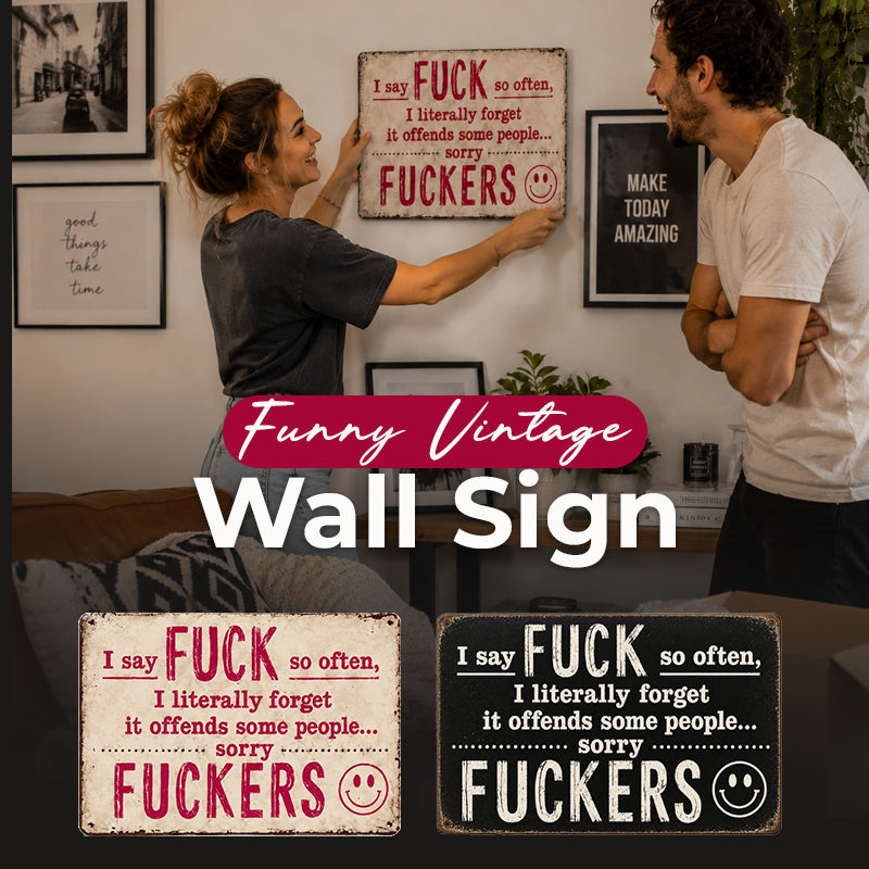 😈 Funny Vintage Wall Sign