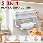 ✨ Dual Cling Film & Paper Towel Dispenser — Tidy Up Your Kitchen Counter!
