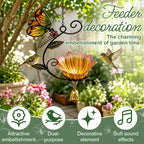 🦋 Butterfly Bird‑Feeder Wind Chime 🌼 Whimsical Garden Hanging Decor
