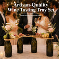 Artisanal Wine Flight Serving Tray Set - Unique Drink Holders for Entertaining✨🍷
