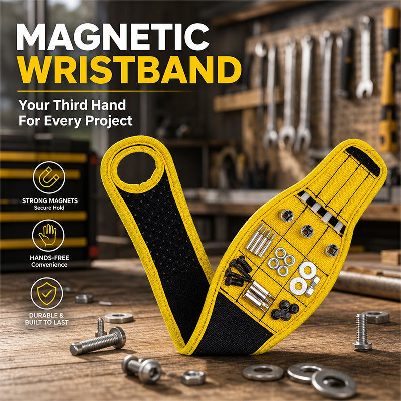 🛠️ Elegant Collectible Magnetic Wristband Tool Holder, Heavy-Duty Handmade Oxford Cloth Hardware Storage Wrist Band, Holiday Practical Gift for Handymen & Carpenters