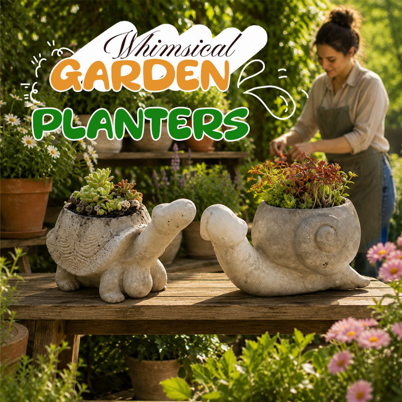 🐢Fun garden planting pots