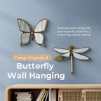 Vintage Butterfly And Dragonfly Wall Hanging 🦋