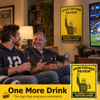 ⚽ "Upon Further Review, One More Drink" Football Referee Sign – Funny Game Day Wall Decor