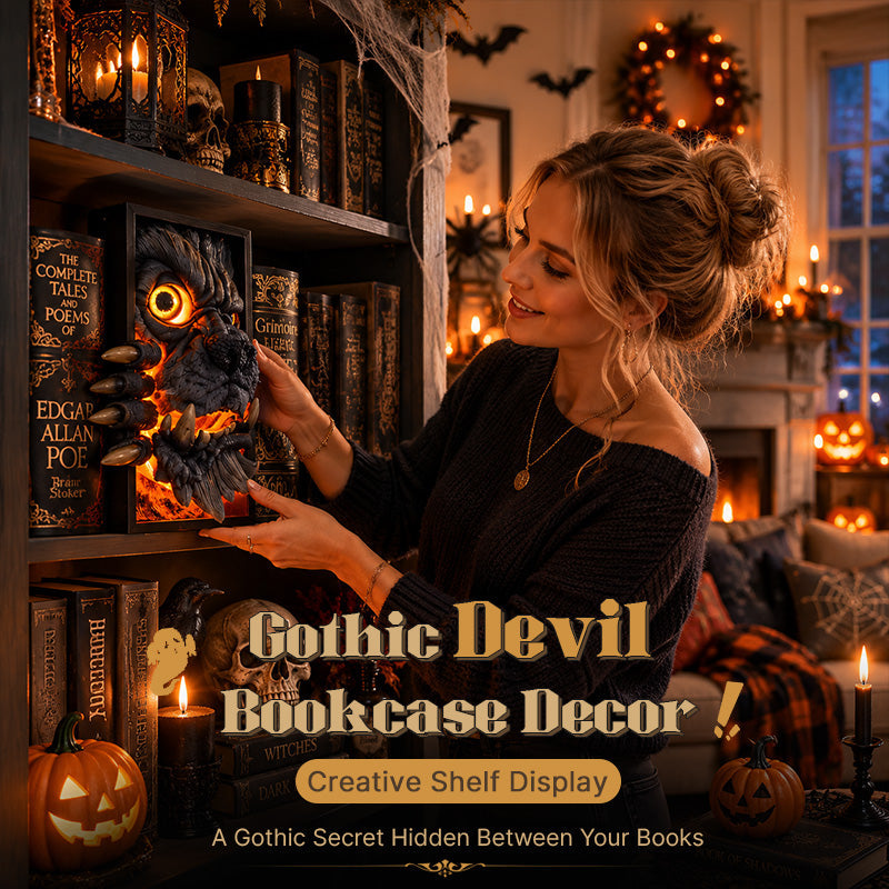 👻 Gothic Devil Bookcase Decor