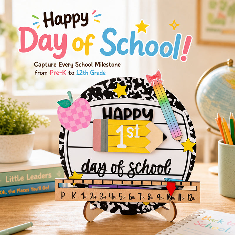 📚Reusable Back-to-School Milestone Board – Kids' Growth Photo Prop