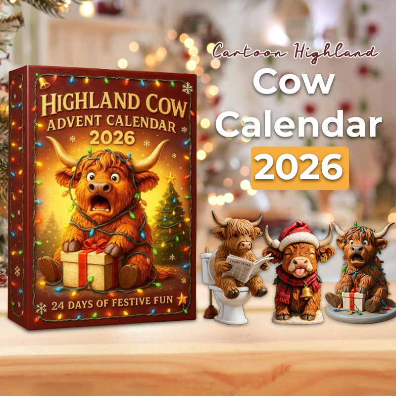 🐮 2026 Highland Cow Advent Calendar | 24‑Day Collectible 3D Figure Christmas Countdown