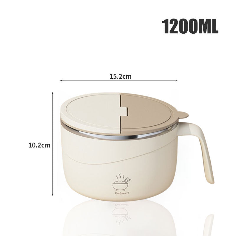 💕304 Stainless Steel Multi-Purpose Anti-Scald Large-Capacity Instant Noodle Bowl Set