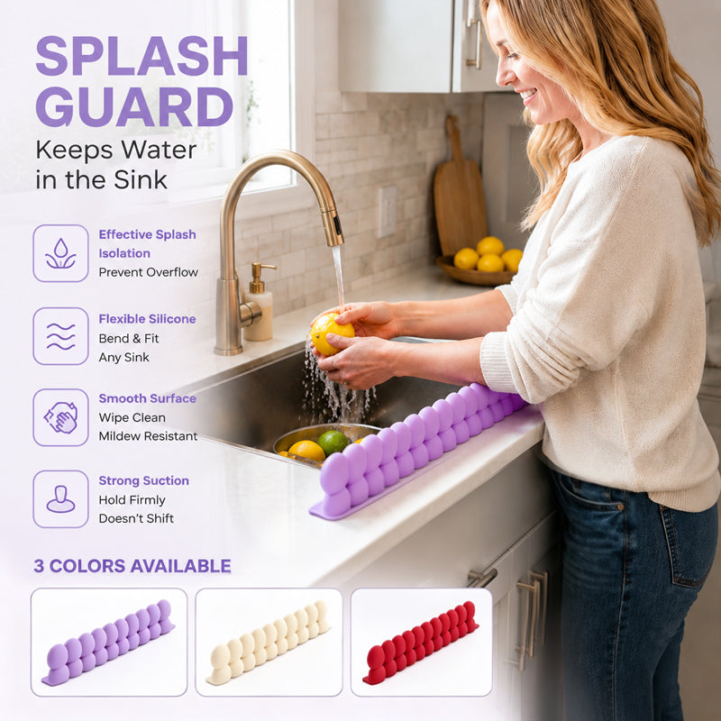🏡Silicone Sink Splash Guard Keep Your Kitchen Dry & Tidy