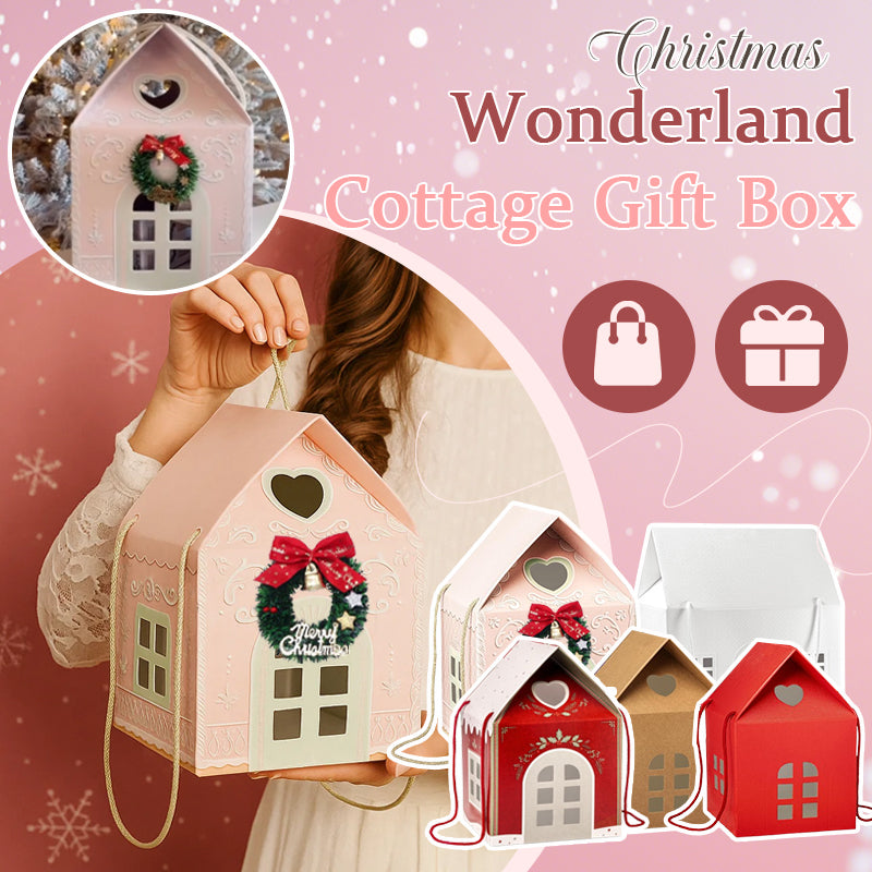🏠 Christmas Cottage Gift Box – Reusable House‑Shaped Festive Present Packaging