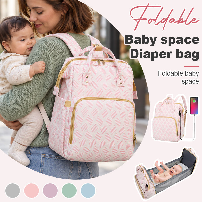 👶 Foldable Baby Station Diaper Backpack | On-the-Go Parent Essential