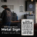 Dad's Garage Shit List Metal Sign🔧✨