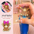 ⏳LAST DAY SPECIAL PRICE: ￡6.99!!🥤Adorable Highland Cow Nail-Saving Can Opener