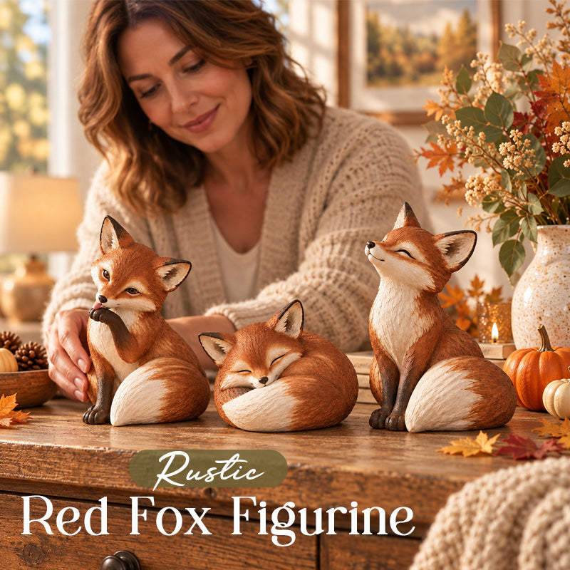 🦊 Rustic Red Fox Figurine | Bring Woodland Warmth Into Your Home