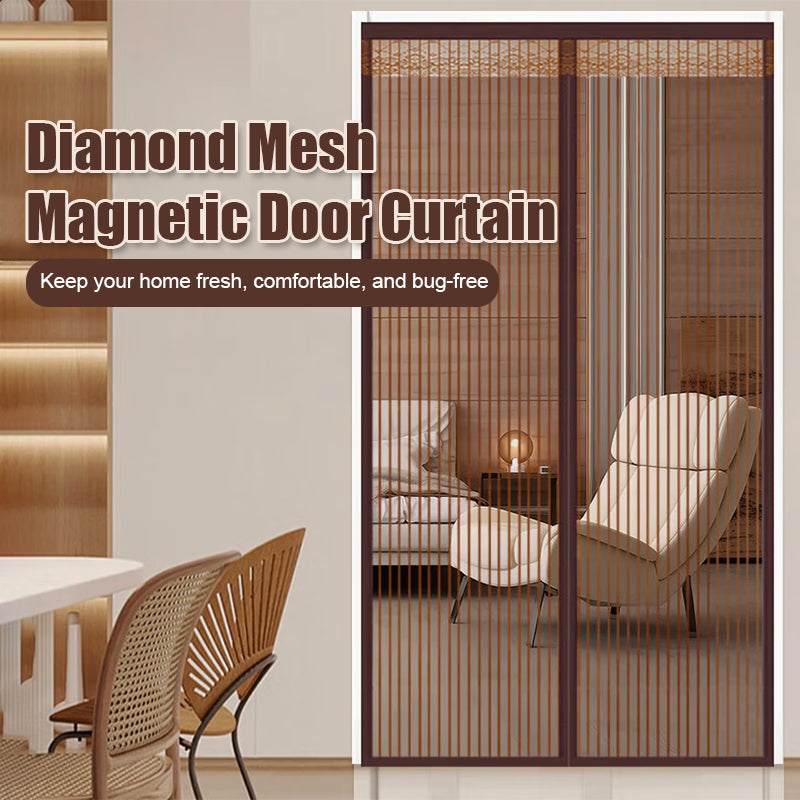 🚪 Diamond Mesh Magnetic Door Curtain