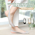 ⏰Limited-time offer: Buy one, get one free💃Sponge Pad Sling Ice Silk Crew Socks