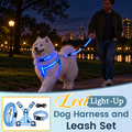 🐕 LED Light-Up Dog Harness & Leash Set – Stylish Glow for Night Walks!