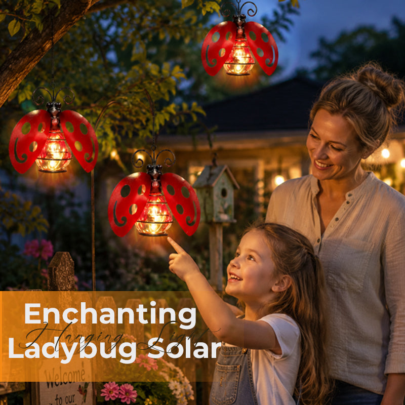 🐞Ladybug Solar Garden Hanging Light
