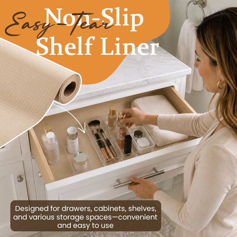 🧺 Non‑Slip Easy‑Cut Shelf & Drawer Liner Kitchen Storage Accessory