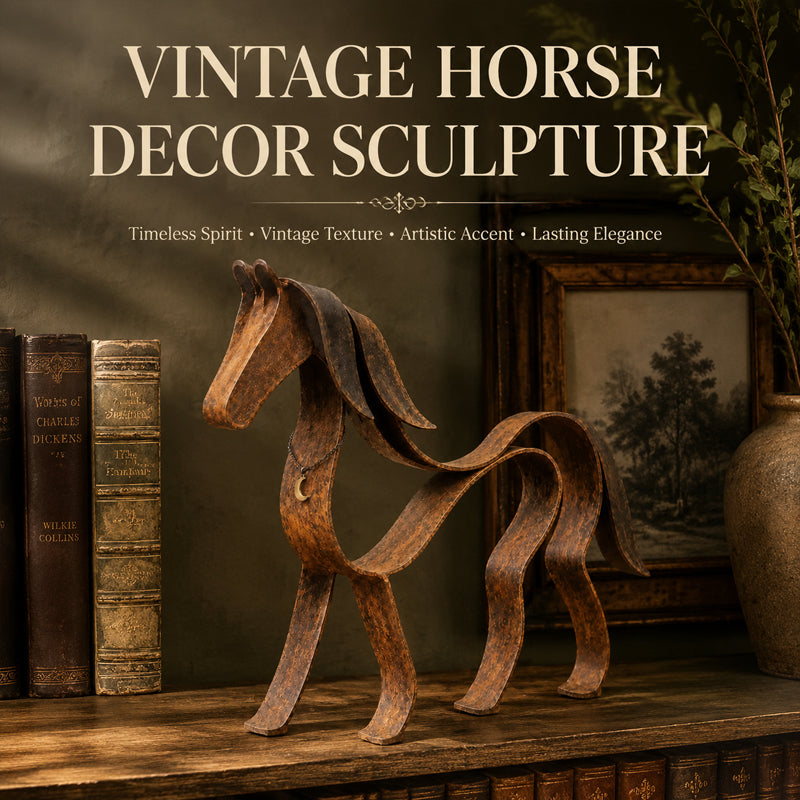 🐎 Artistic Metal Horse Sculpture ✨ Timeless Vintage‑Patina Home Accent