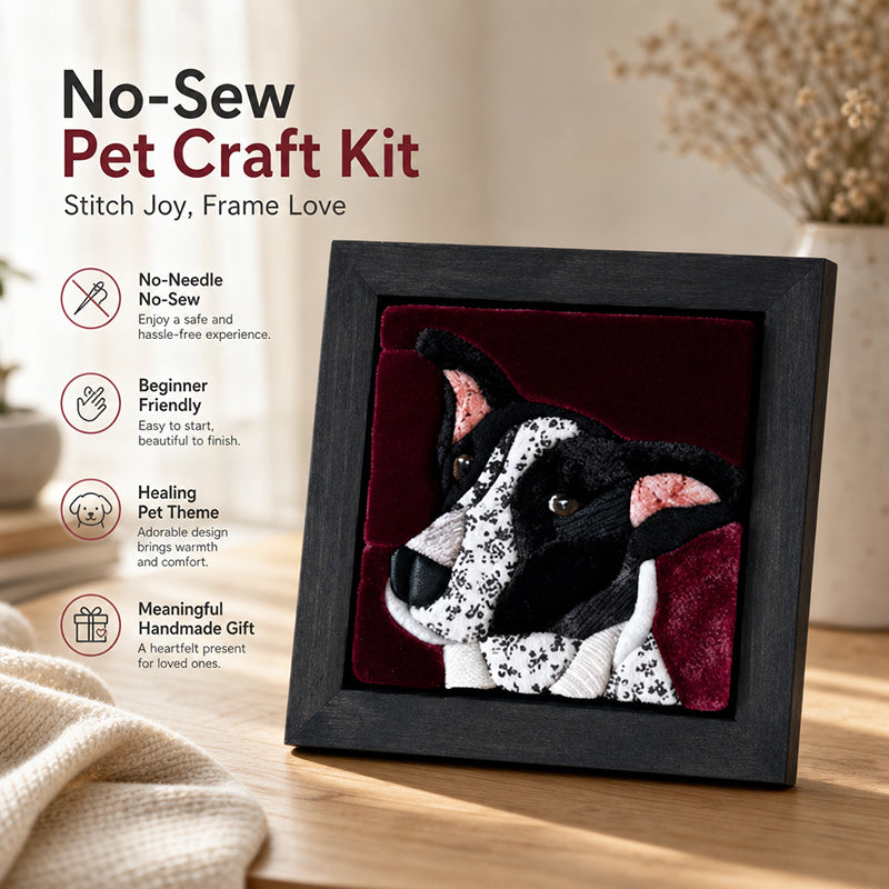 🐱🐶🖼️DIY Animal Needle-Free Patchwork Art Kit