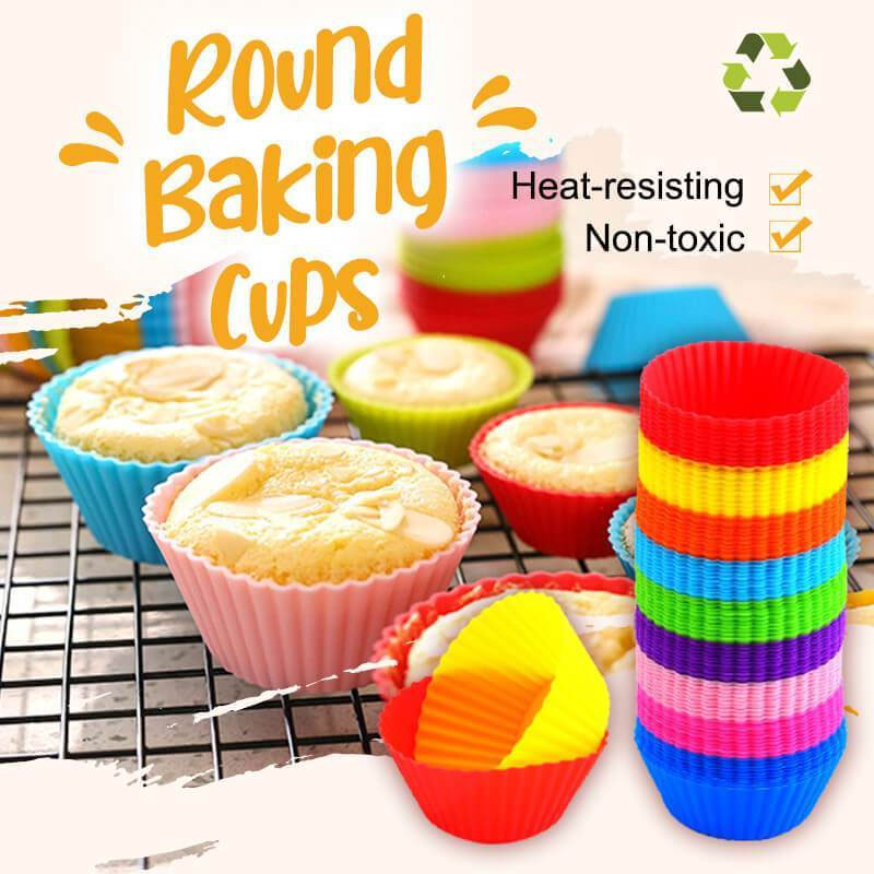 🧁 Reusable Silicone Baking Cups for Home Baking（10PCS）